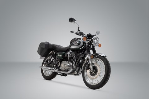 ZESTAW KUFRÓW BOCZNYCH URBAN ABS I STELAŻY SW-MOTECH KAWASAKI W800 (18-) BLACK 2X16,5L