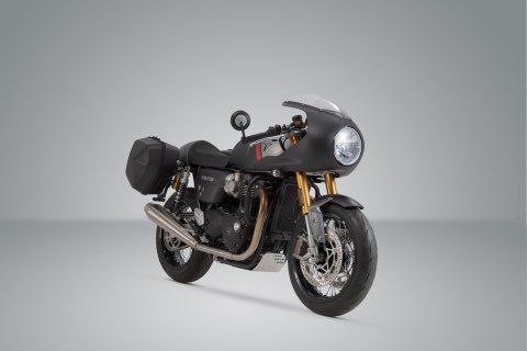 ZESTAW KUFRÓW BOCZNYCH URBAN ABS I STELAŻY SW-MOTECH TRIUMPH THRUXTON 1200/R TFC BLACK 2X16,5L