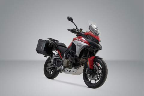 ZESTAW KUFRÓW BOCZNYCH TRAX ADV I STELAŻY SW-MOTECH DUCATI MULTISTRADA V4 (20-) BLACK 37/37L