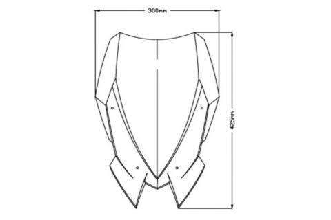 SZYBA TOURING NOWEJ GENERACJI PUIG DO KAWASAKI Z650 20-22 MOCNO PRZYCIEMNIONA