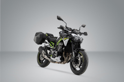 ZESTAW KUFRÓW BOCZNYCH URBAN ABS I STELAŻY SW-MOTECH KAWASAKI Z900 (16-) BLACK 2X 16,5L