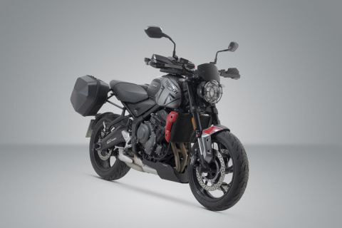 ZESTAW KUFRÓW BOCZNYCH URBAN ABS I STELAŻY SW-MOTECH TRIUMPH TRIDENT 660 (21-) BLACK 2X 16,5L