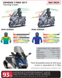 SZYBA PUIG V-TECH DO YAMAHA T-MAX 530 2017-2019 / T-MAX 560 2020-2021 (TOURING) CZARNA