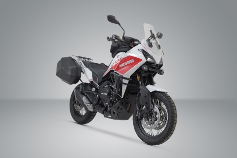 ZESTAW KUFRÓW BOCZNYCH AERO ABS I STELAŻY SW-MOTECH MOTO MORINI X-CAPE 650 (21-) BLACK 2X25 L