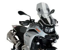 SZYBA Z REGULOWANYM DEFLEKTOREM (255MM) PUIG DO BMW F750GS/F850GS 18-21 LEKKO PRZYCIEMNIONY