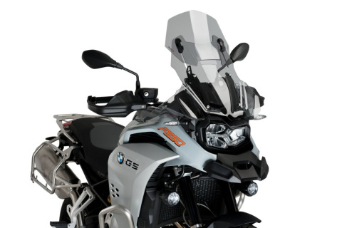 SZYBA Z REGULOWANYM DEFLEKTOREM (325MM) PUIG DO BMW F750GS/F850GS 18-21 MOCNO PRZYCIEMNIONY