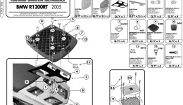 Stelaż Givi z płytą monokey do BMW R1200RT 2005-2013