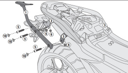 Stelaż kufra centralnego Givi do Honda NC750S 2016-2020