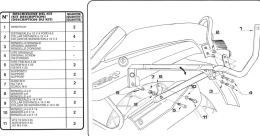 Stelaż pod kufer centralny Givi do BMW R 850 R (95 > 02) / R 1100 R (95 > 01) bez płyty