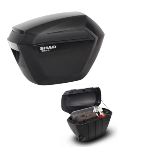 KUFRY BOCZNE MOTOCYKLOWE 2x23L SH23 STELAŻE KAWASAKI Z650 2016-2025