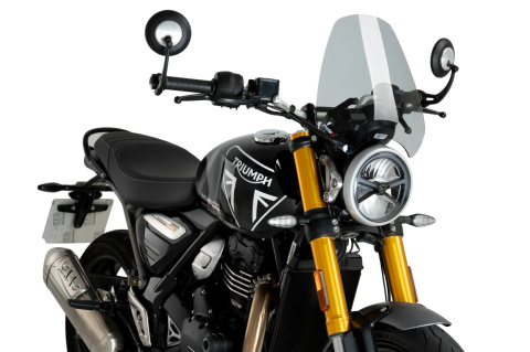 SZYBA PUIG TRIUMPH SPEED 400 SCRAMBLER 400X 2024-2025 LEKKO PRZYCIEMNIANA