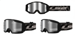 Gogle motocyklowe cross enduro LS2 Charger Pro czarne 2 szyby