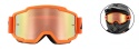 Gogle motocyklowe cross enduro LS2 Charger pomarańczowe , szyba lustrzanka
