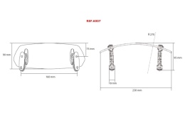 REGULOWANY DEFLEKTOR PUIG DO SZYB I OWIEWEK 23X9 CM (WIERCONY) BEZBARWNY