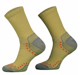 SKARPETY MĘSKIE TURYSTYCZNE LIGHT WEŁNA MERINO ALPAKA TREKING ŻÓŁTE 43-46