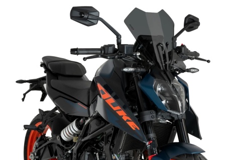 SZYBA TURYSTYCZNA PUIG DO KTM 125 DUKE / 390 DUKE 2024-2025 MOCNO PRZYCIEMNIONA