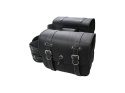 Sakwy motocyklowe 2 szt. ekoskóra z uchwytami na butelki cruiser chopper