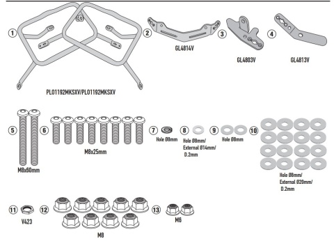 Stelaże Givi pod kufry do Honda NC750X 2021-2024