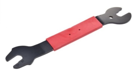 Klucz rowerowy do pedałów 15 / 16 / 17 mm uniwersalny, gumowana rękojeść