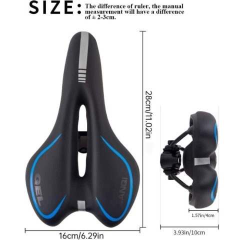 Siodełko Rowerowe Żelowe Roxar Gel Komfortowe na Długie Trasy