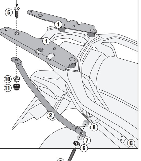 Stelaż Givi do Honda Transalp 750 2023-2025