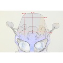 Szyba motocyklowa Loster Yamaha FJR 1300 2001-2005 JASNY GRAFIT