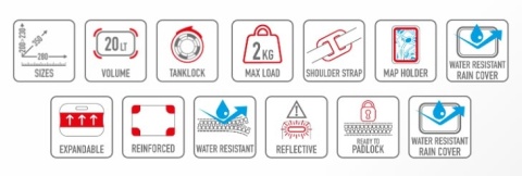 TANKBAG TORBA NA BAK GIVI XS308y 20l NA TANKLOCK