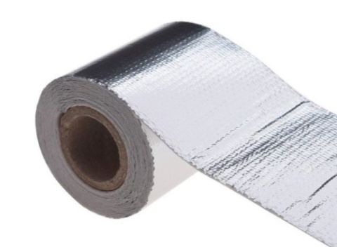 TAŚMA TERMOIZOLACYJNA WŁÓKNO SZKLANE ALUMINIUM DO WYDECHU 5M