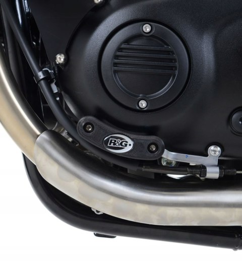 SLIDERY SILNIKA R&G TRIUMPH THRUXTON 1200/1200R/STREET TWIN/T120 BONNEVILLE LEWA STRONA BLACK