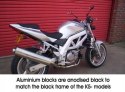 CRASH PADY R&G CLASSIC SUZUKI SV650 K5-K7 UNFAIRED/BIKINI FAIRING BLACK