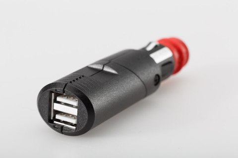 ŁADOWARKA 12V GNIAZDO ZAPALNICZKI ADAPTER DIN PODWÓJNE ZŁĄCZE USB SW-MOTECH