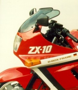 SZYBA MOTOCYKLOWA MRA KAWASAKI ZX 10, ZXT00B, -2003, forma S, przyciemniana