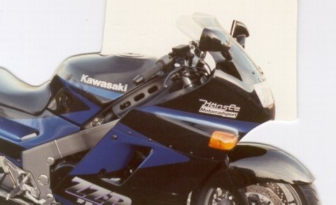 SZYBA MOTOCYKLOWA MRA KAWASAKI ZZR 1100, ZXT10C, -1992, forma S, przyciemniana