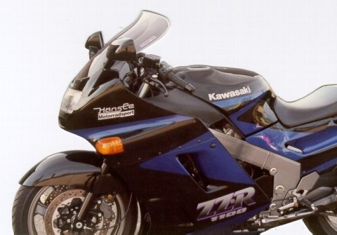 SZYBA TURYSTYCZNA MRA KAWASAKI ZZR 1100, ZXT10C, -1992, forma T, czarna