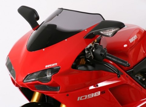 SZYBA MOTOCYKLOWA MRA DUCATI 848, H6/H7, -, forma O, bezbarwna