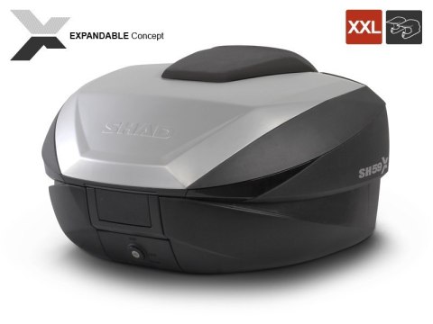 Kufer centralny na dwa kaski ze stelażem i płytą montażową Shad 59l Honda VARADERO 125 ( 01 -14)