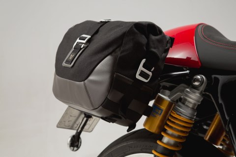 ZESTAW SAKW I STELAŻY LEGEND GEAR BLACK EDITION SW-MOTECH Triumph Thruxton 1200/R (16-19), TFC (18-)