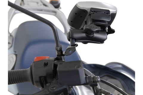 UCHWYT KULOWY GPS NA LUSTERKO MOTOCYKLA SW-MOTECH BLACK